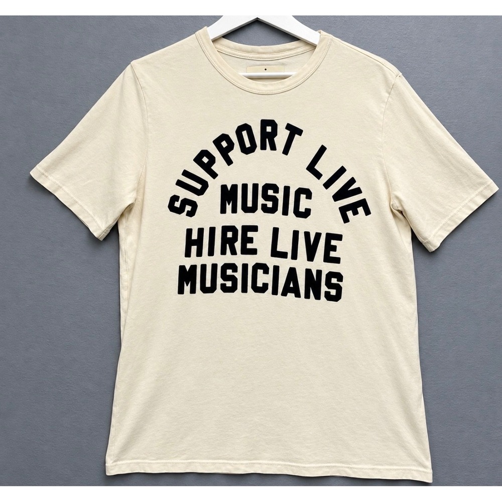 Imogene and Willie Support Live Music Graphic Tee Cream XL USA Made